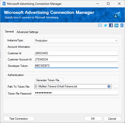 Microsoft Advertising Connection Manager